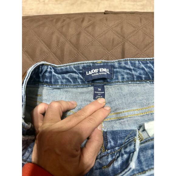 Men’s Lands End Rigid Traditional Fit 5 Pocket Jeans - Size 36 - Picture 4 of 10